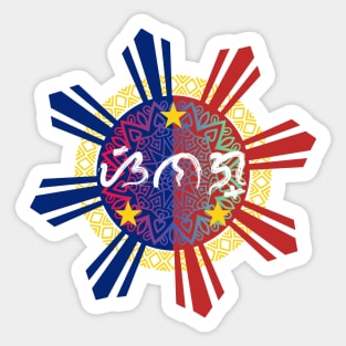 Baybayin word Sinag (Ray of Light) Sticker